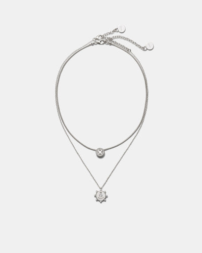 Amulet Duo Necklace - Silver
