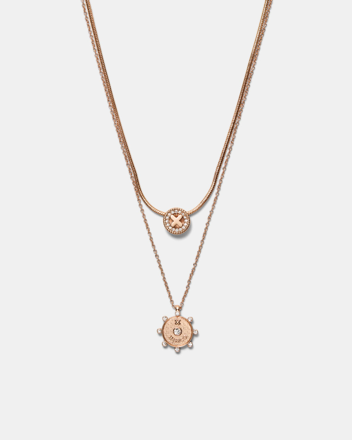 Amulet Duo Necklace - Rose Gold