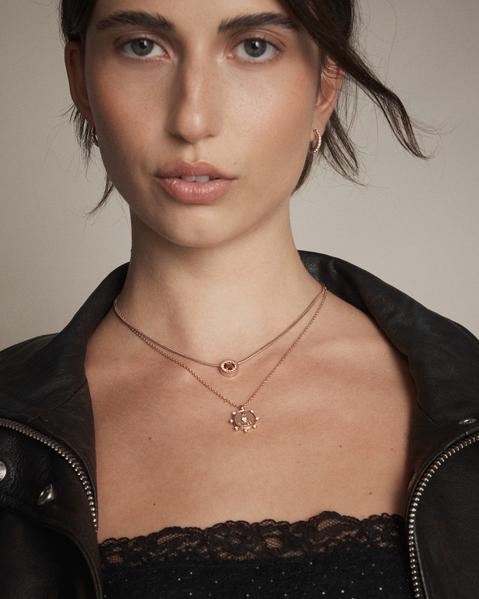 Amulet Duo Necklace - Rose Gold