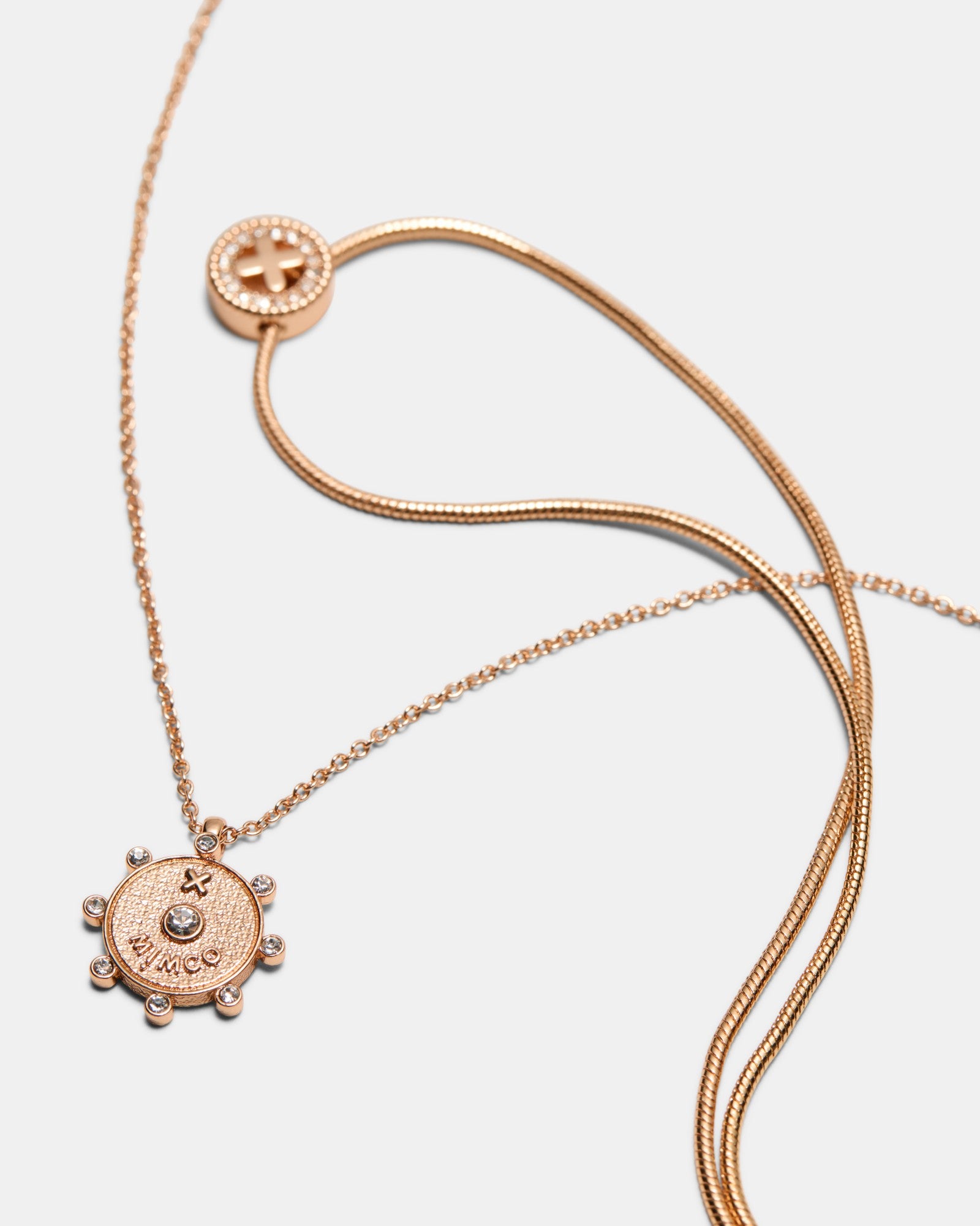 Amulet Duo Necklace - Rose Gold
