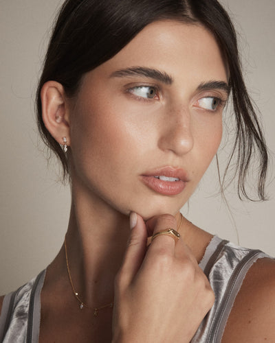 Shadow Drop Earrings - Gold
