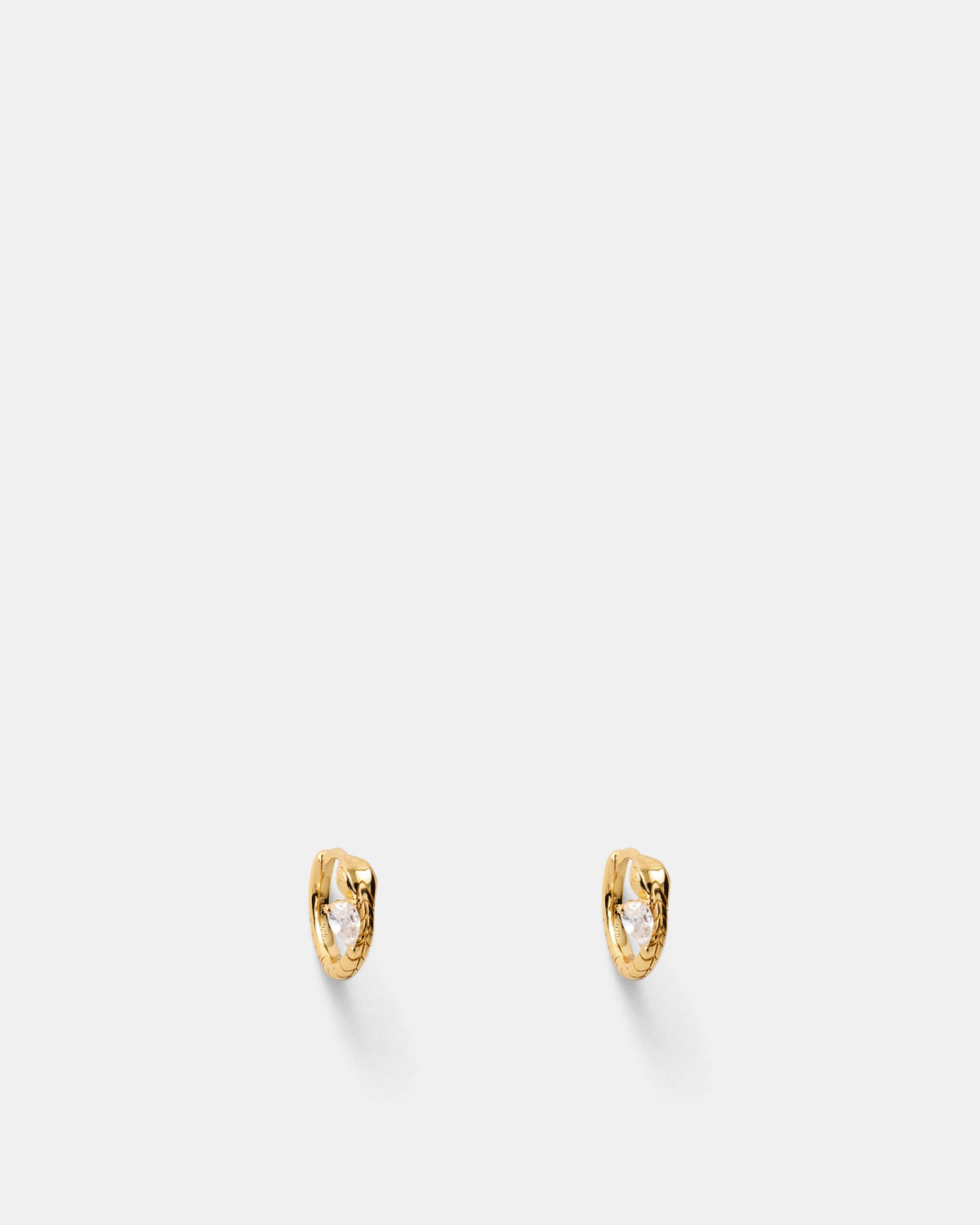 Shadow Huggie Earrings - Gold