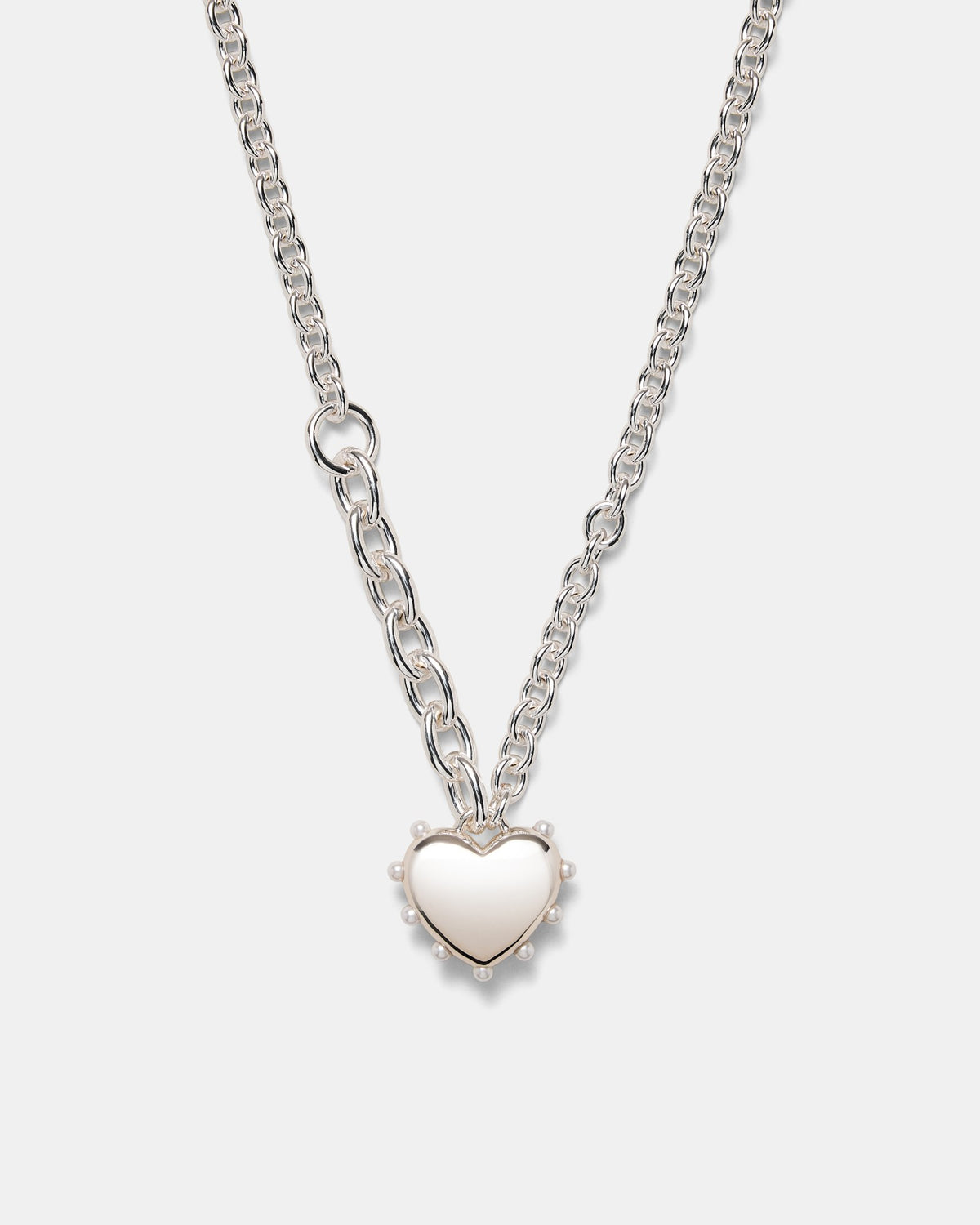 Adore Heart Necklace - Silver