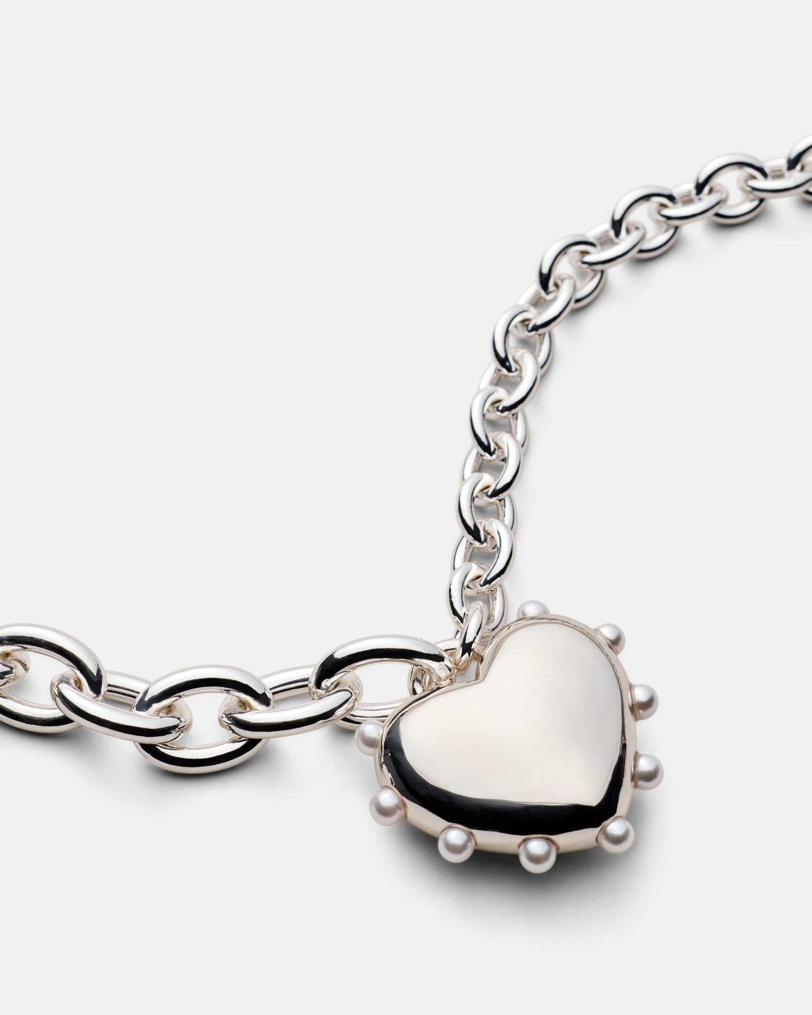 Adore Heart Necklace - Silver