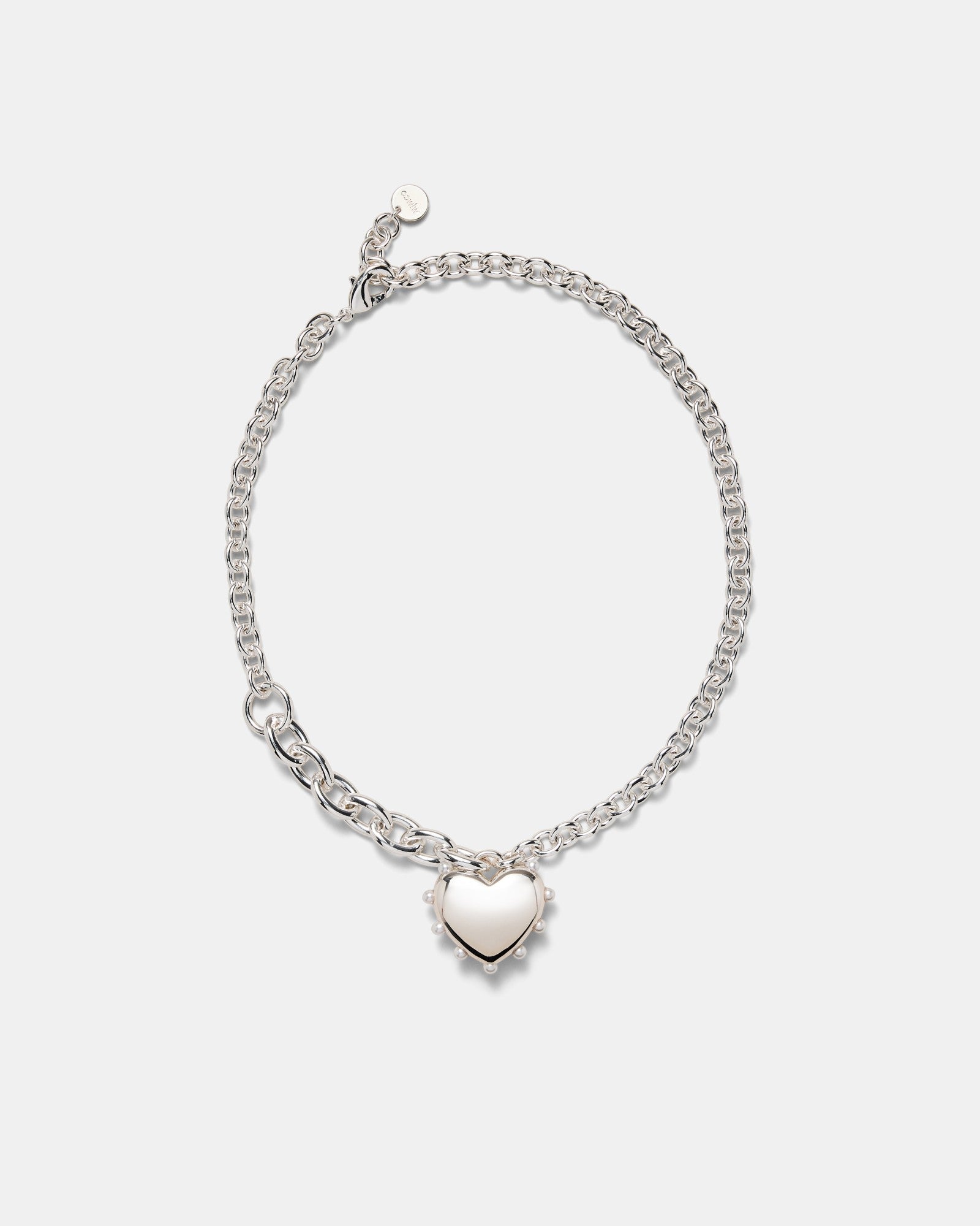 Adore Heart Necklace - Silver