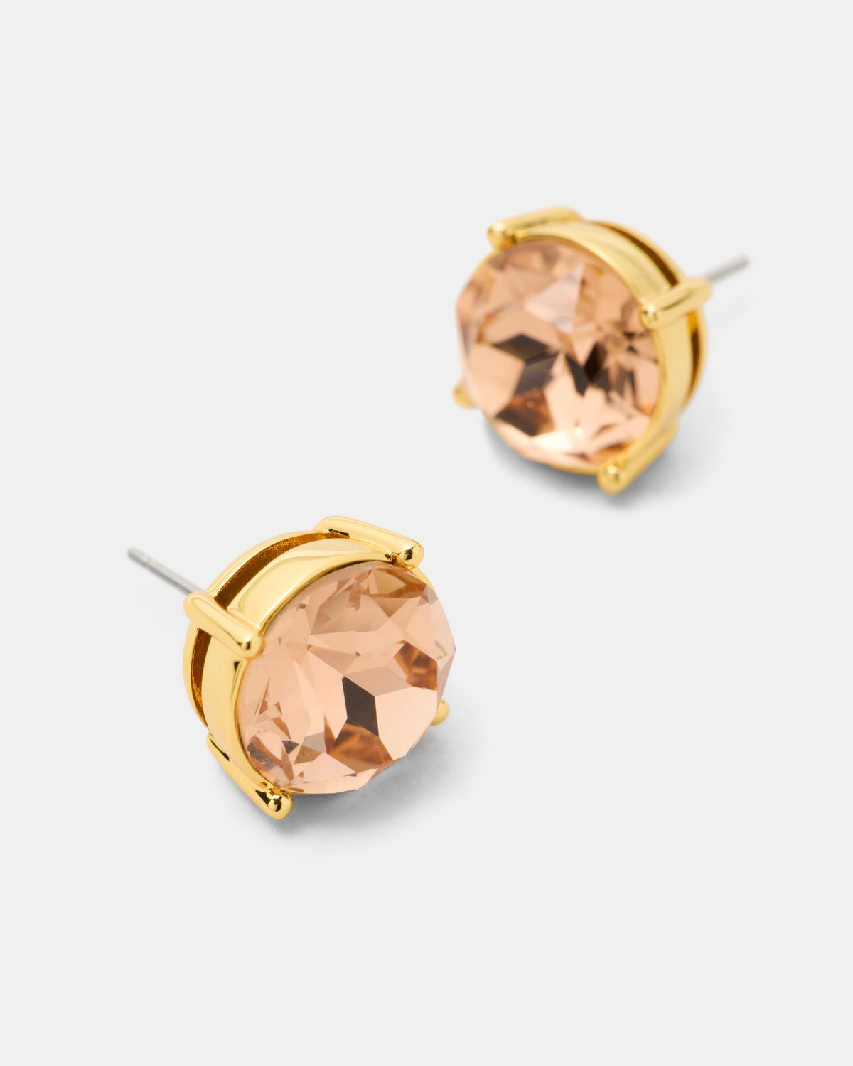 Glowy Crystal Stud Earrings - Petal