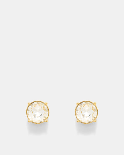 Glowy Crystal Stud Earrings - Clear