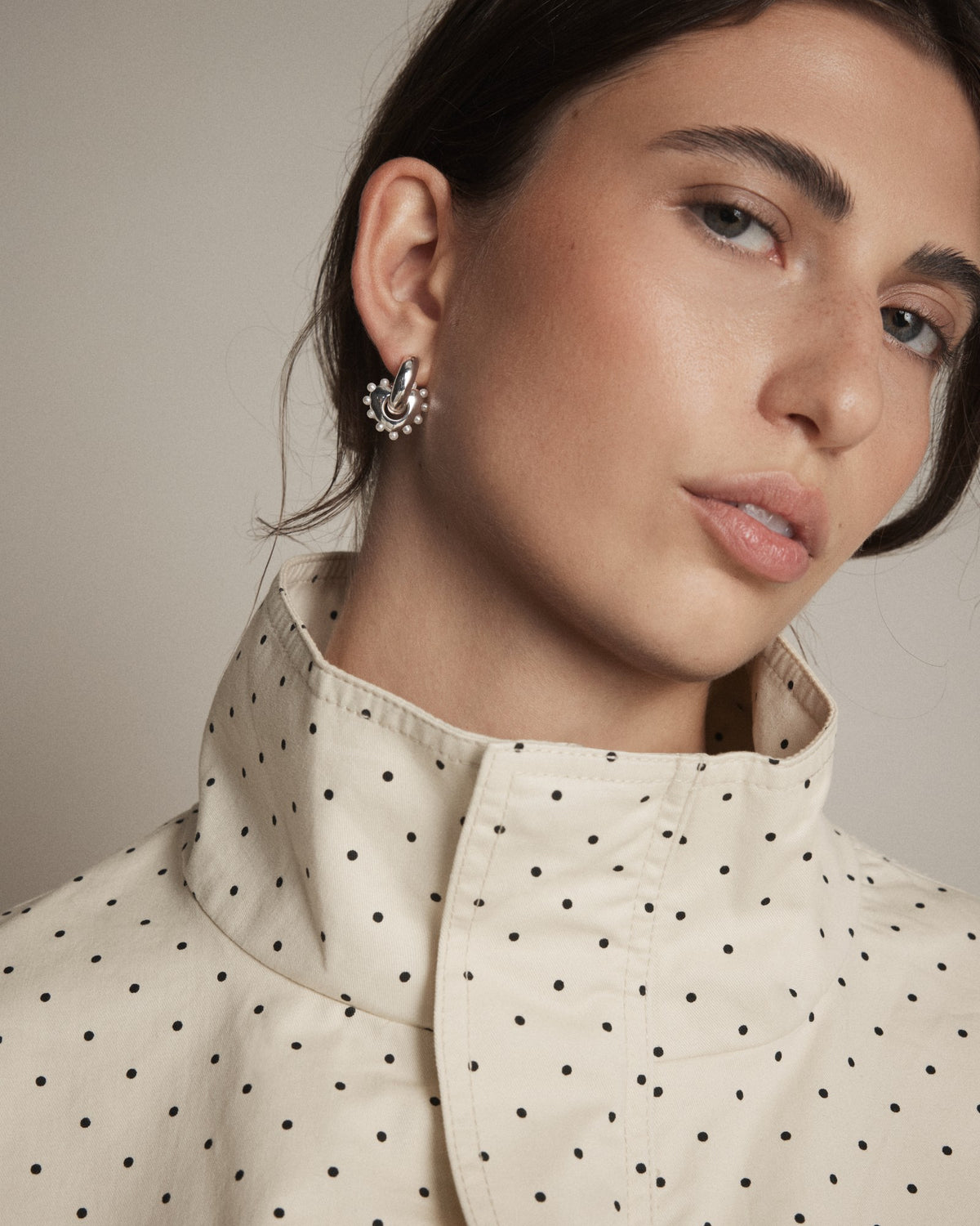 Adore Heart Hoop Earrings - Silver