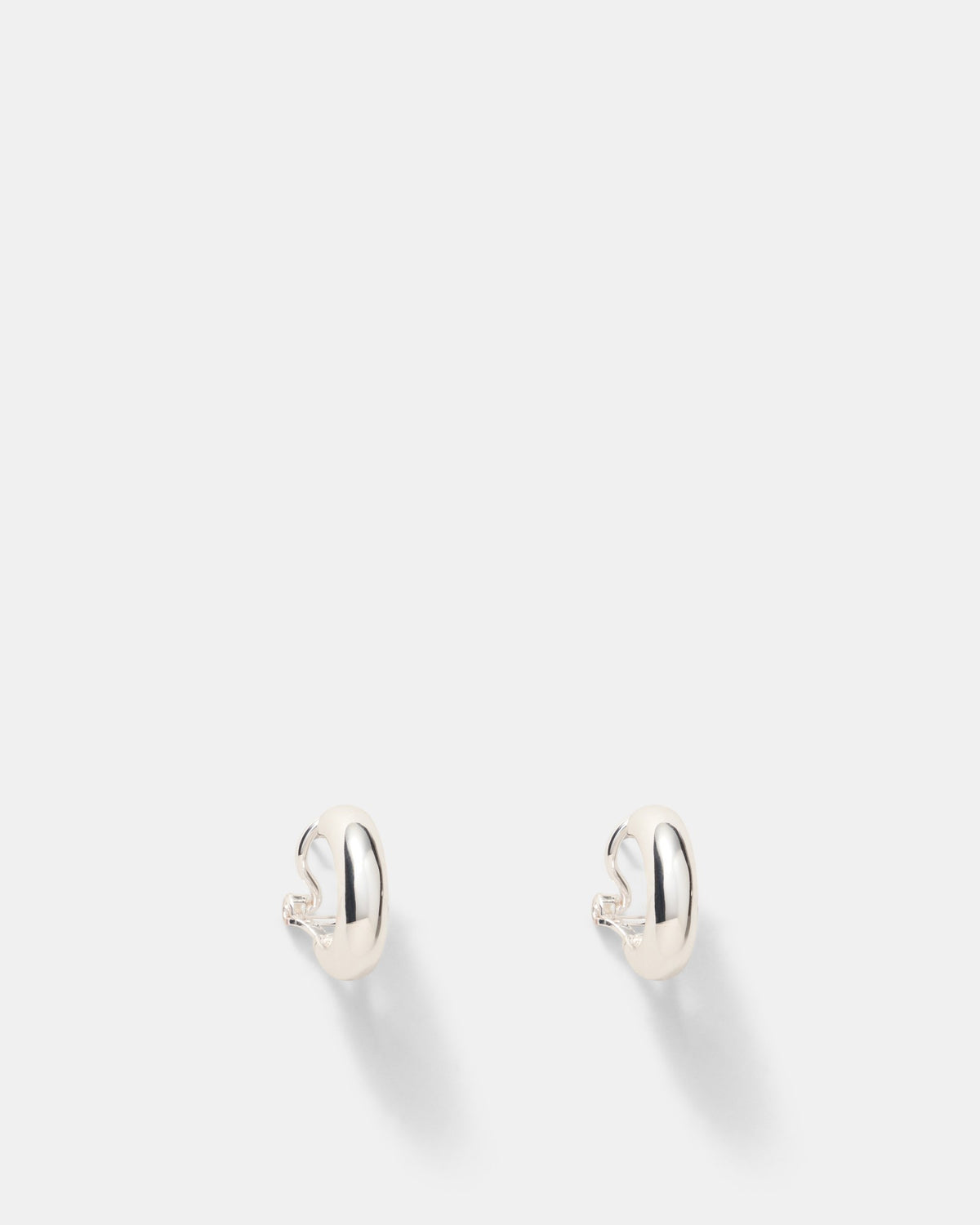 Adore Heart Hoop Earrings - Silver