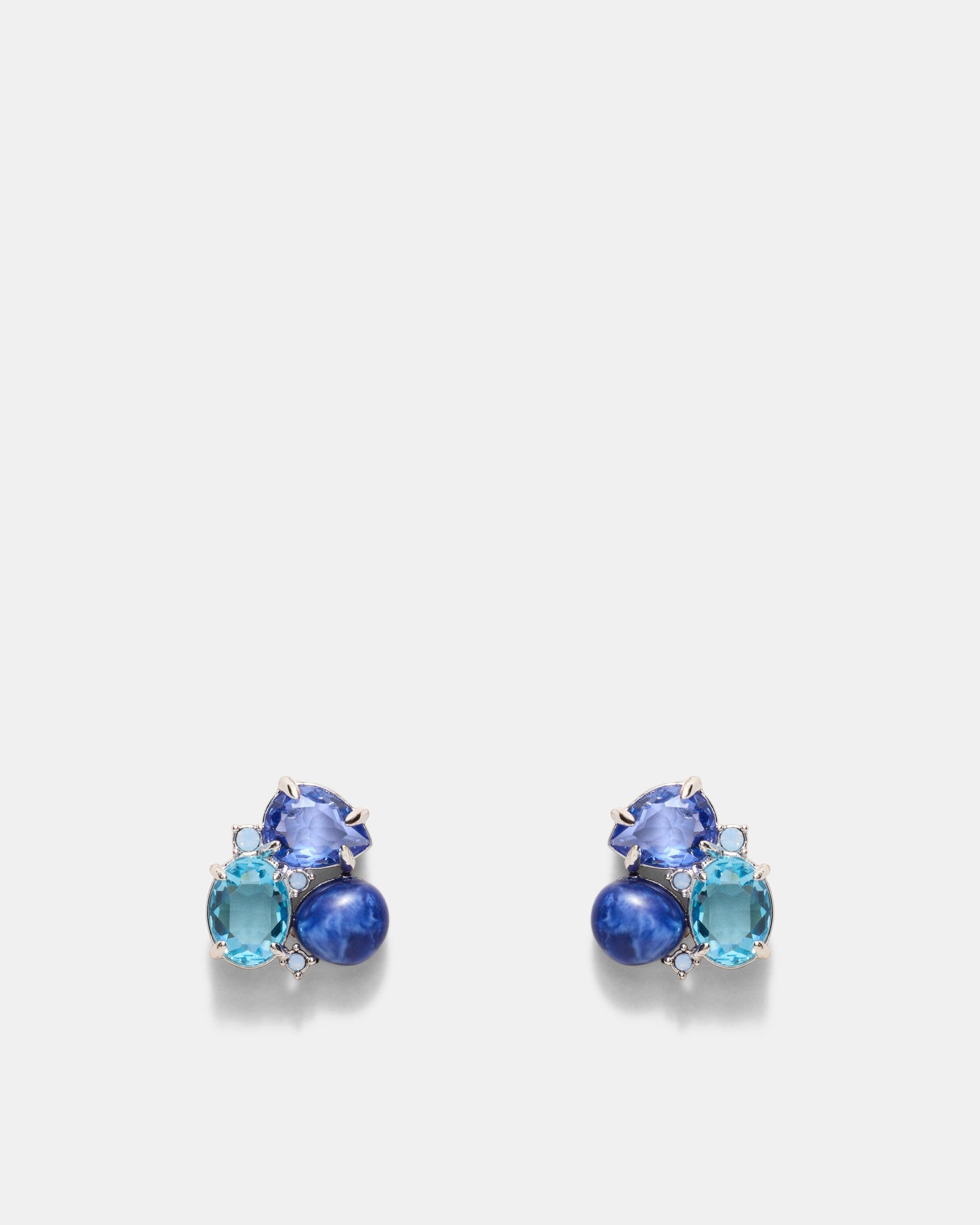 Goddess Stud Earrings - Blue
