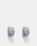 Destined Resin Hoop Earrings - Ultra Marine