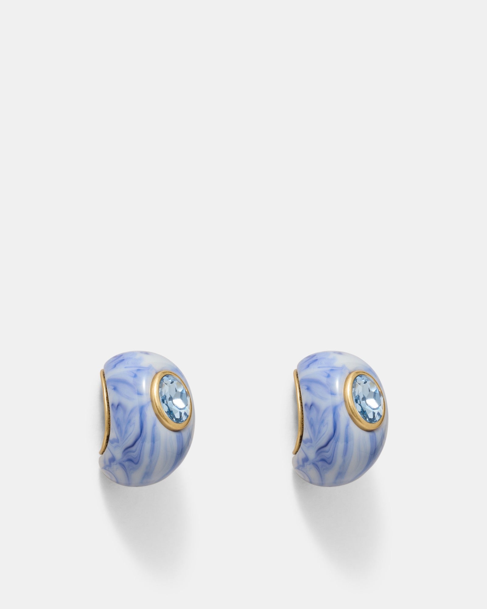 Destined Resin Hoop Earrings - Ultra Marine