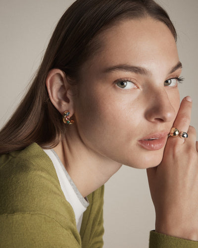 Aurelune Hoop Earrings - Multicolour