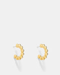 Fated Heart Hoop Earrings - Gold