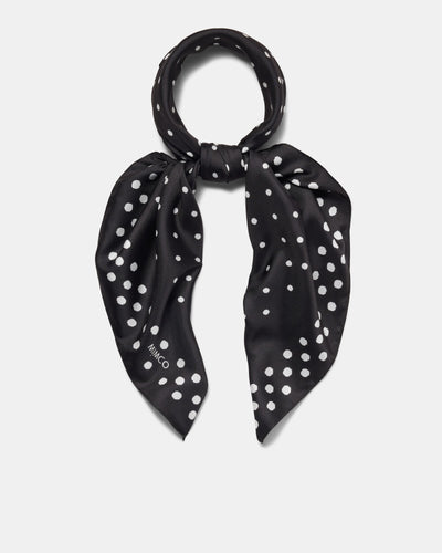 Dizzy Dots Large Scarf - Black