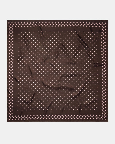 Dizzy Dots Large Scarf - Chocolate