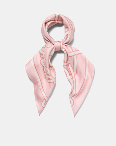 Mim Button Square Scarf - Pink