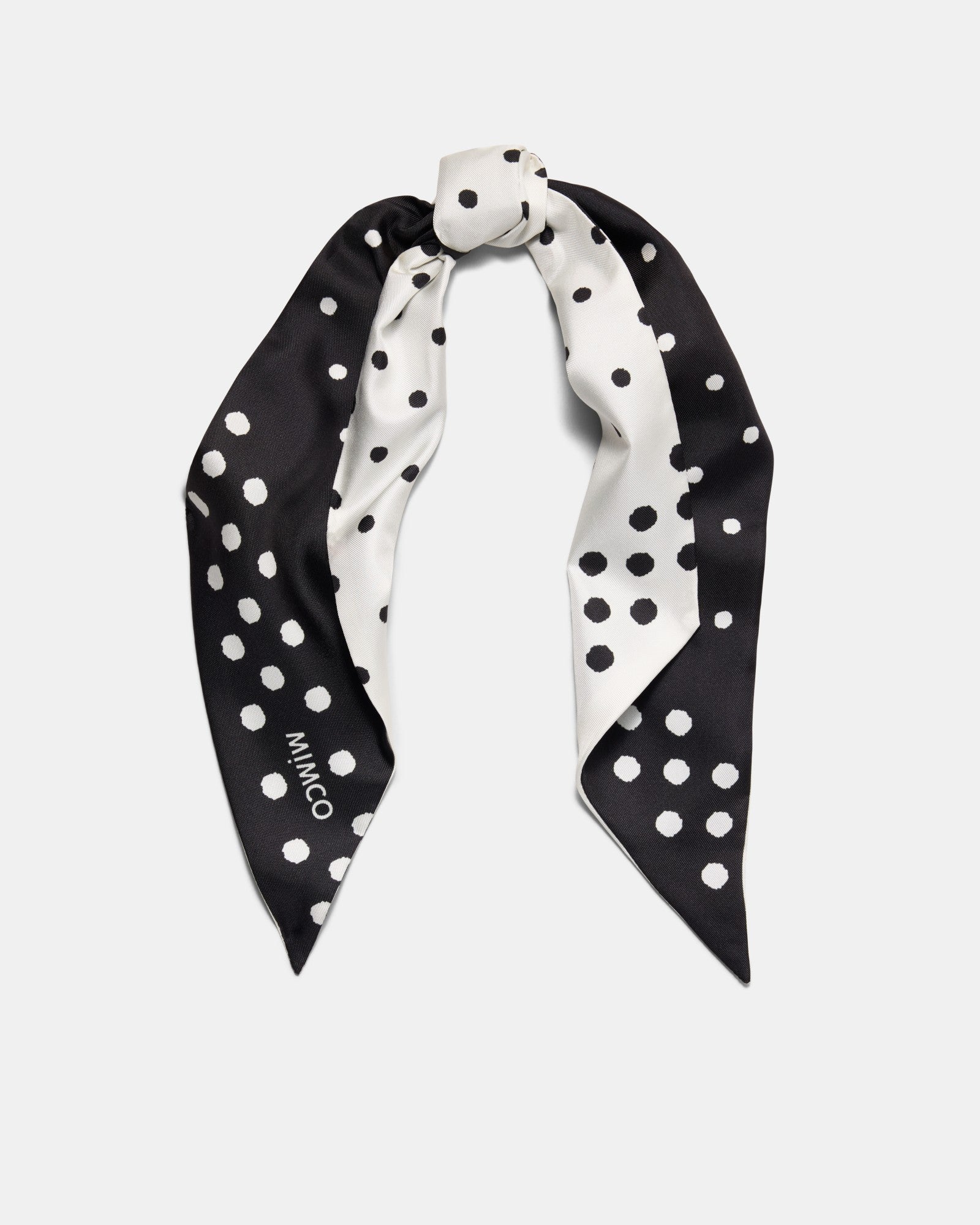 Dizzy Dots Thin Scarf - Black