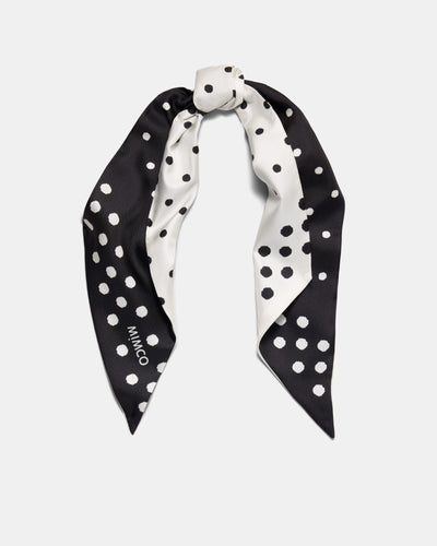 Dizzy Dots Thin Scarf - Black