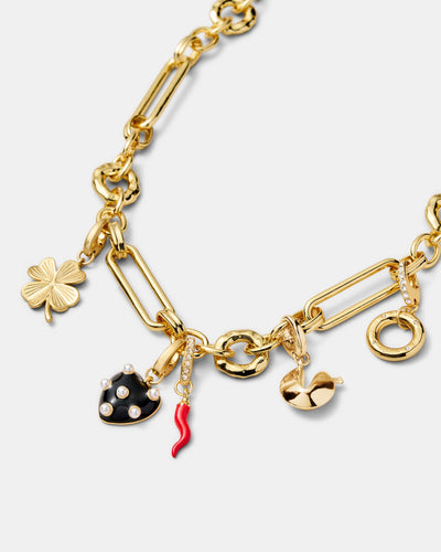 Fortune Cookie Charm - Gold