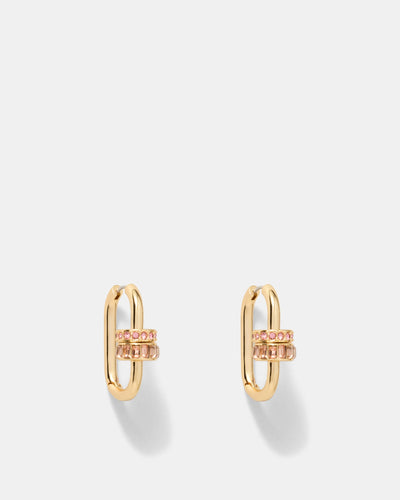 Marla Hoop Earrings - Pink Salt