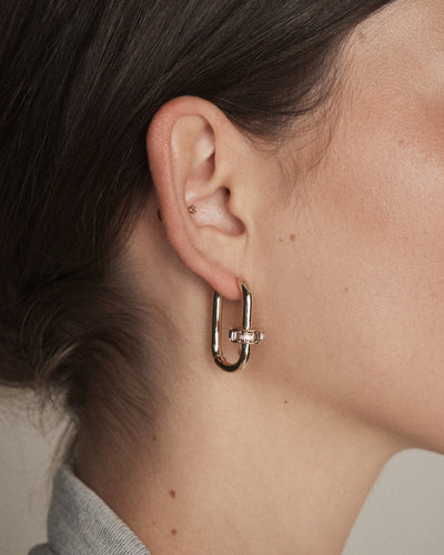 Marla Hoop Earrings - Pink Salt