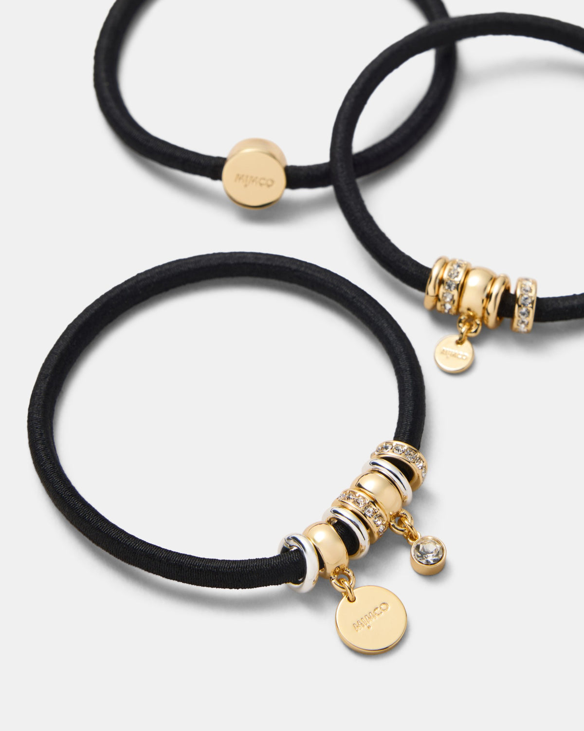 Glinted Hair Tie Set - Black