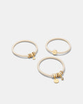 Glinted Hair Tie Set - Neutral