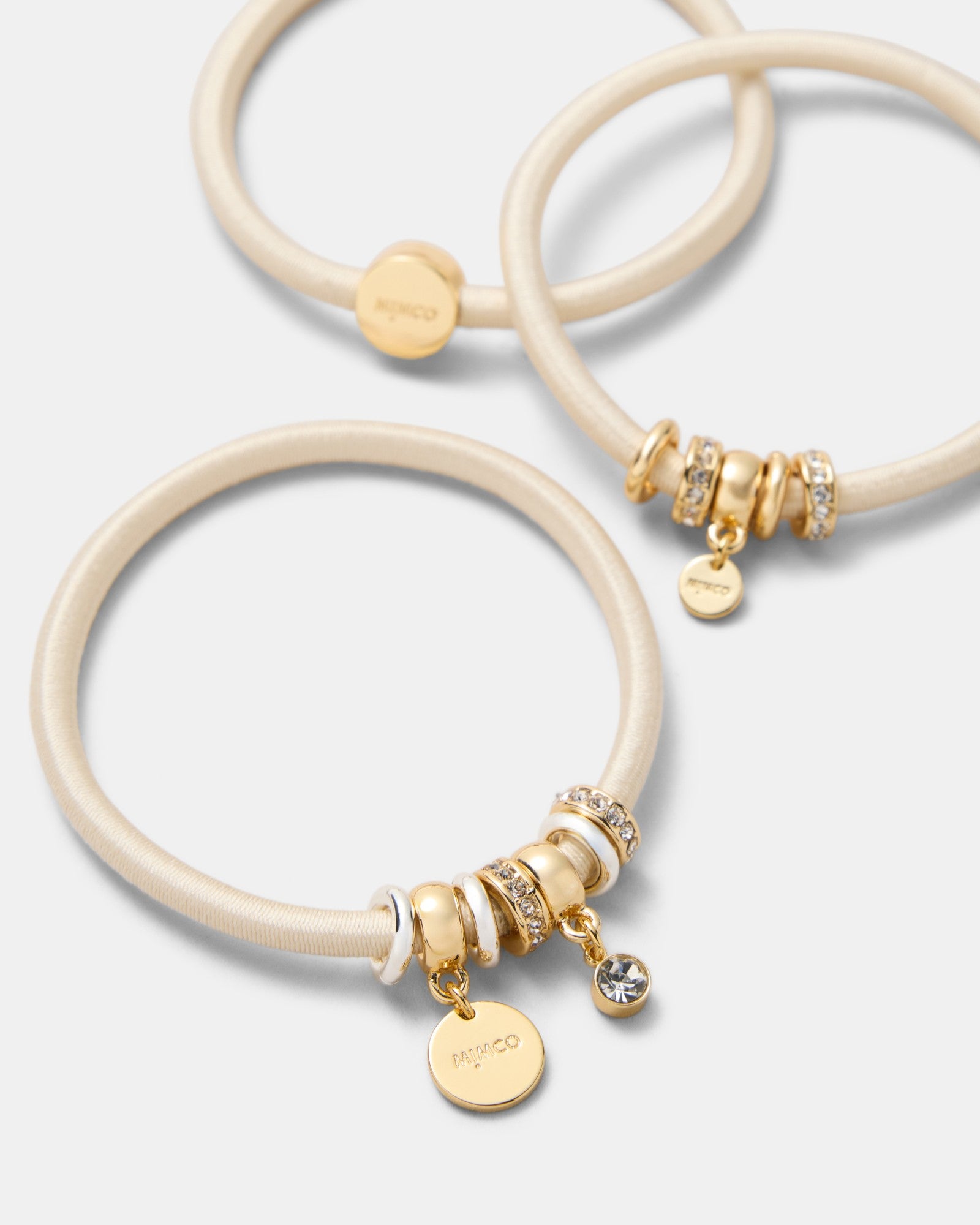 Glinted Hair Tie Set - Neutral