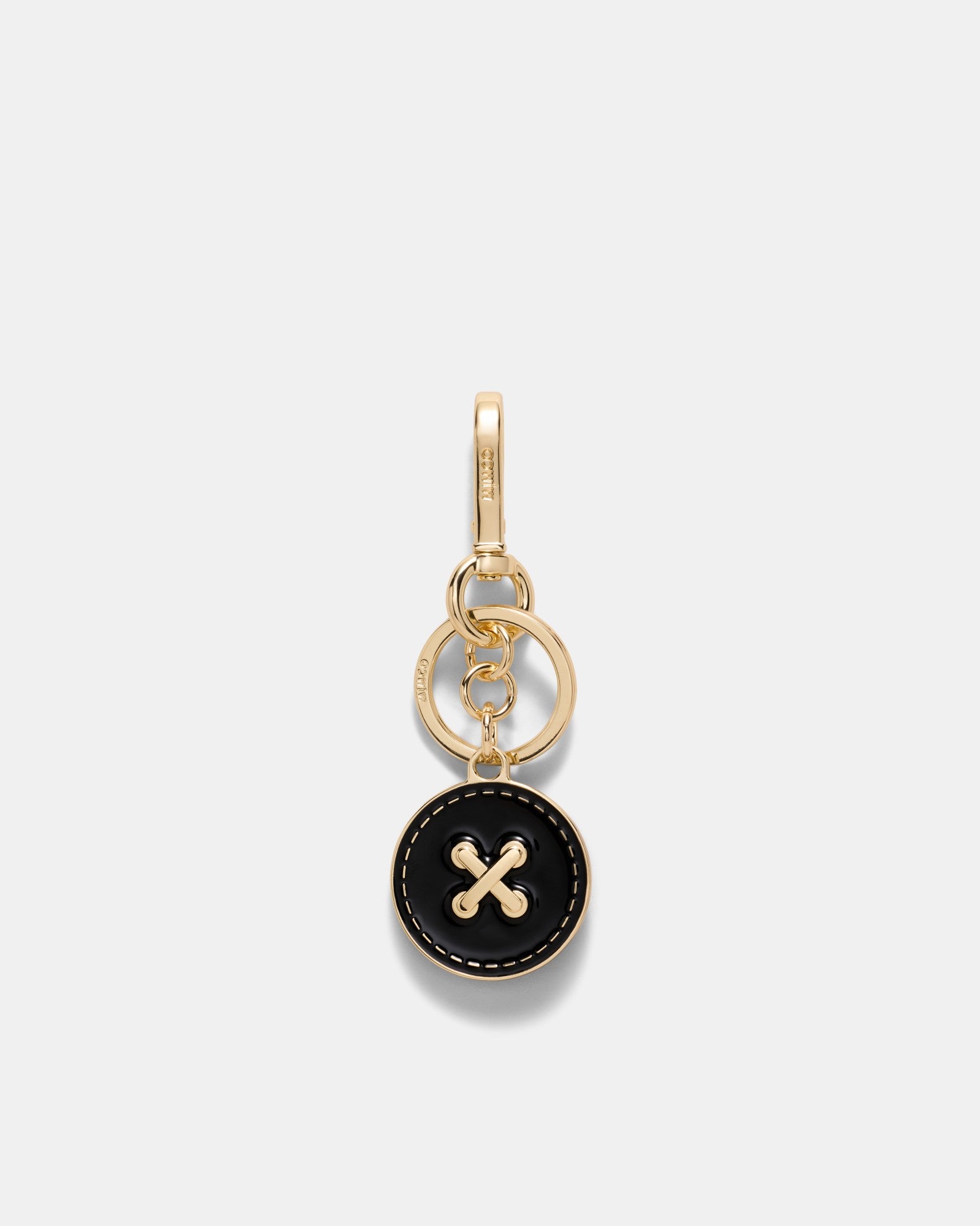 Button Keyring - Black