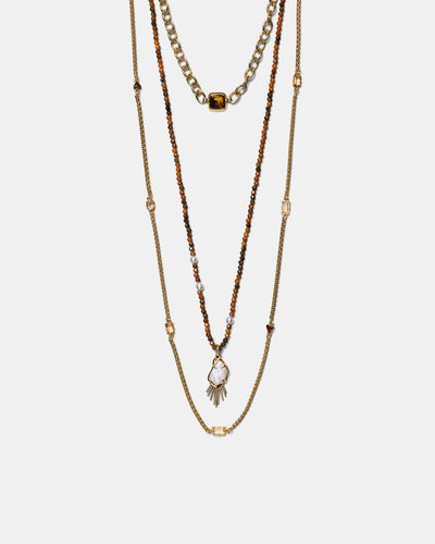 Sunray Trio Necklace - Gold