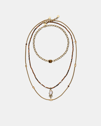 Sunray Trio Necklace - Gold