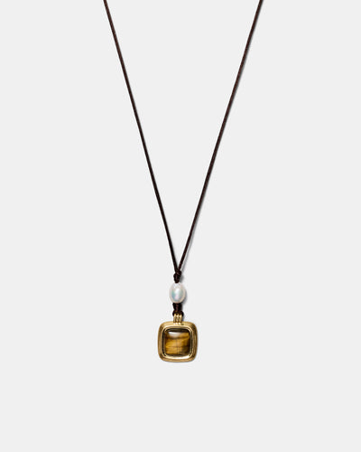 Abundance Cord Necklace - Caramel