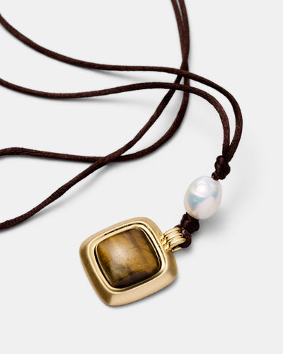 Abundance Cord Necklace - Caramel