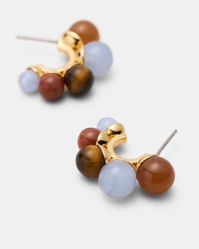 Harbour Side Hoop Earrings - Cornflower Blue