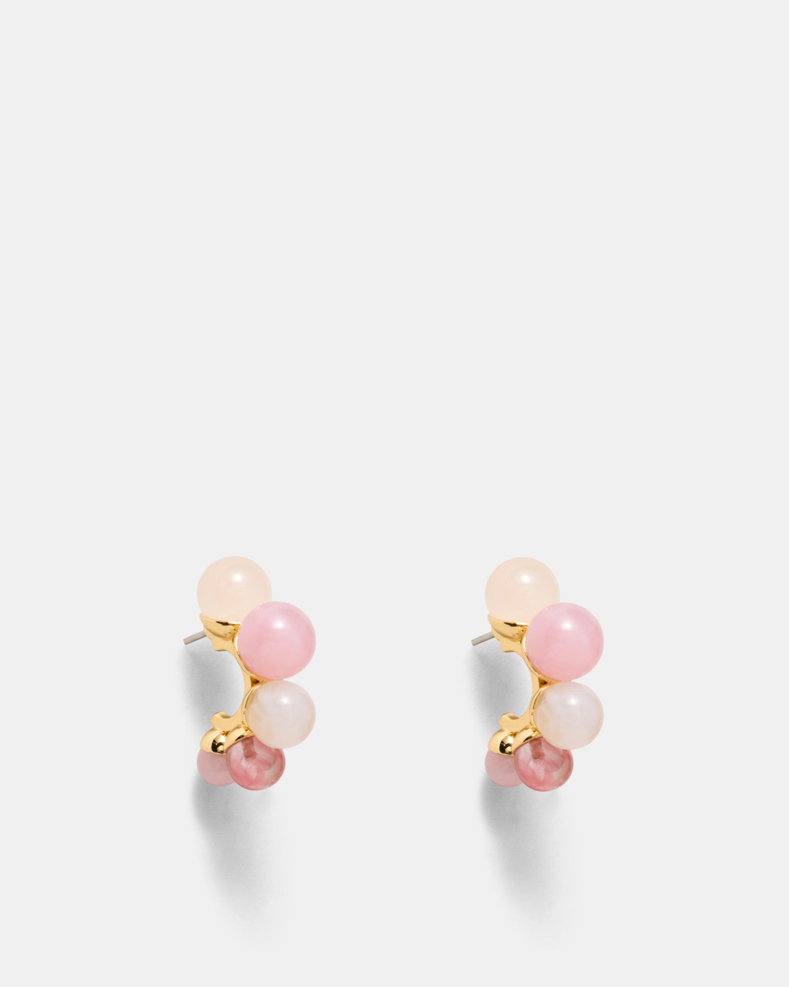 Harbour Side Hoop Earrings - Pink Salt