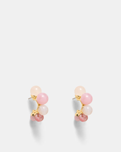 Harbour Side Hoop Earrings - Pink Salt