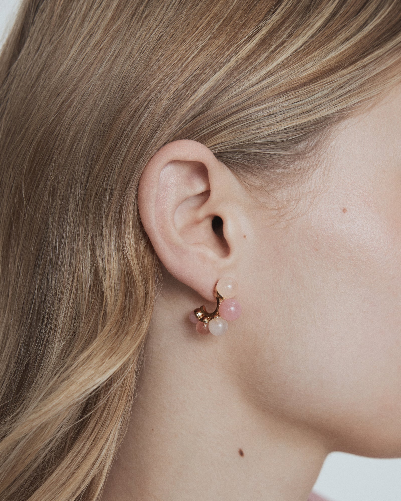 Harbour Side Hoop Earrings - Pink Salt