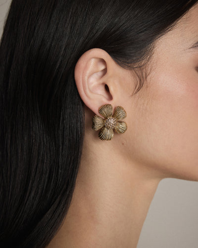 Daisy Dream Stud Earrings - Gold