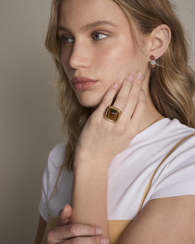 Abundance Stone Ring - Caramel