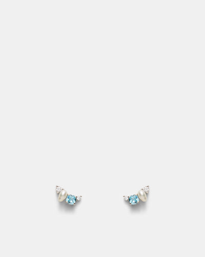 Splash Stud Earrings - Silver