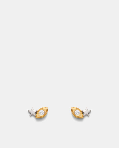 Chime Stud Earrings - Gold Silver