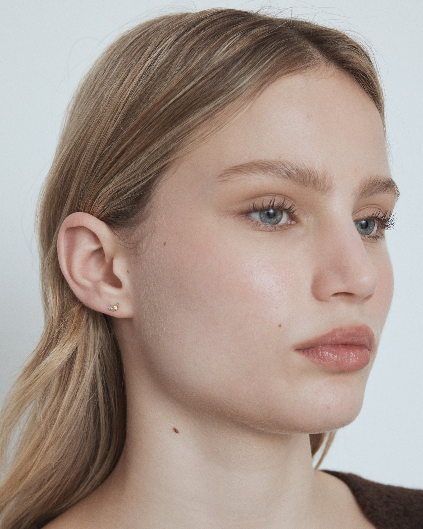 Chime Stud Earrings - Gold Silver