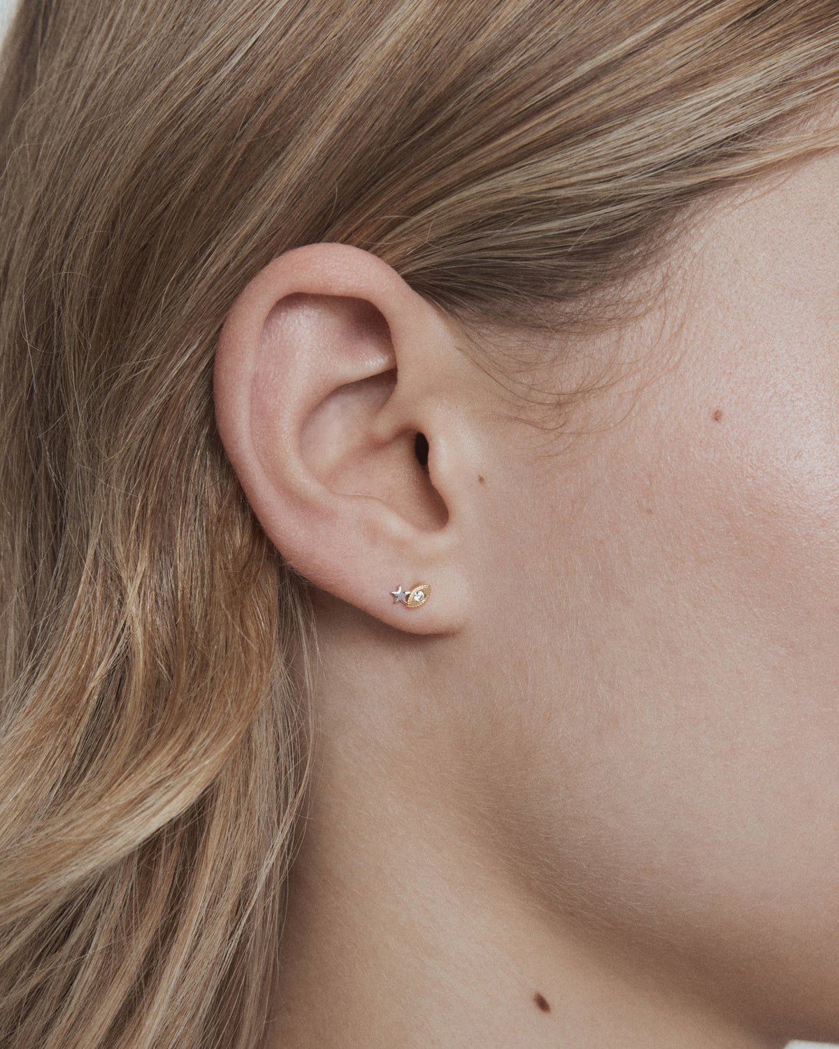 Chime Stud Earrings - Gold Silver