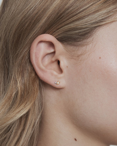 Chime Stud Earrings - Gold Silver