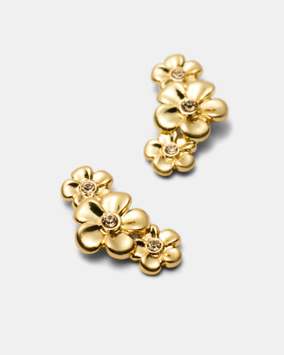 Garden Climber Stud Earrings - Gold