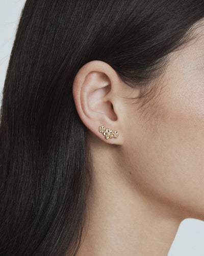 Garden Climber Stud Earrings - Gold