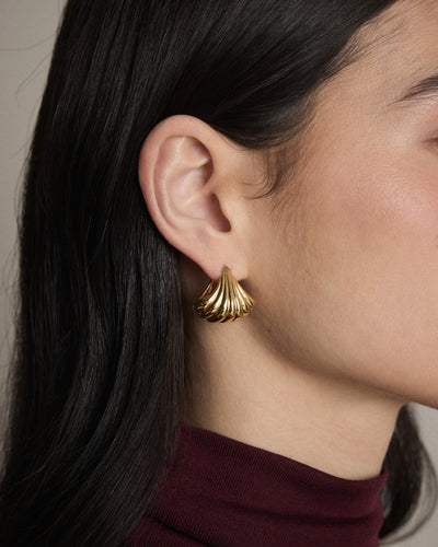 Gemini Reversible Huggie Earrings - Gold Silver