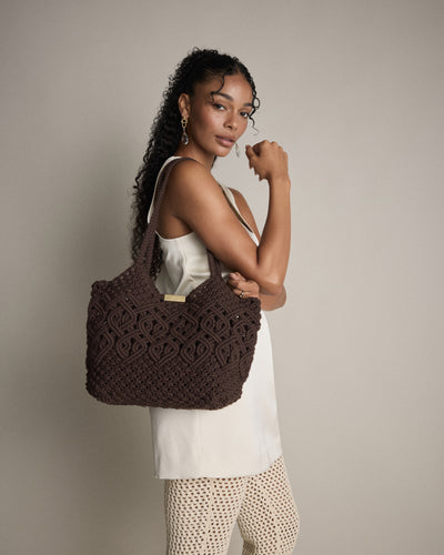 Delta Macrame Tote Bag