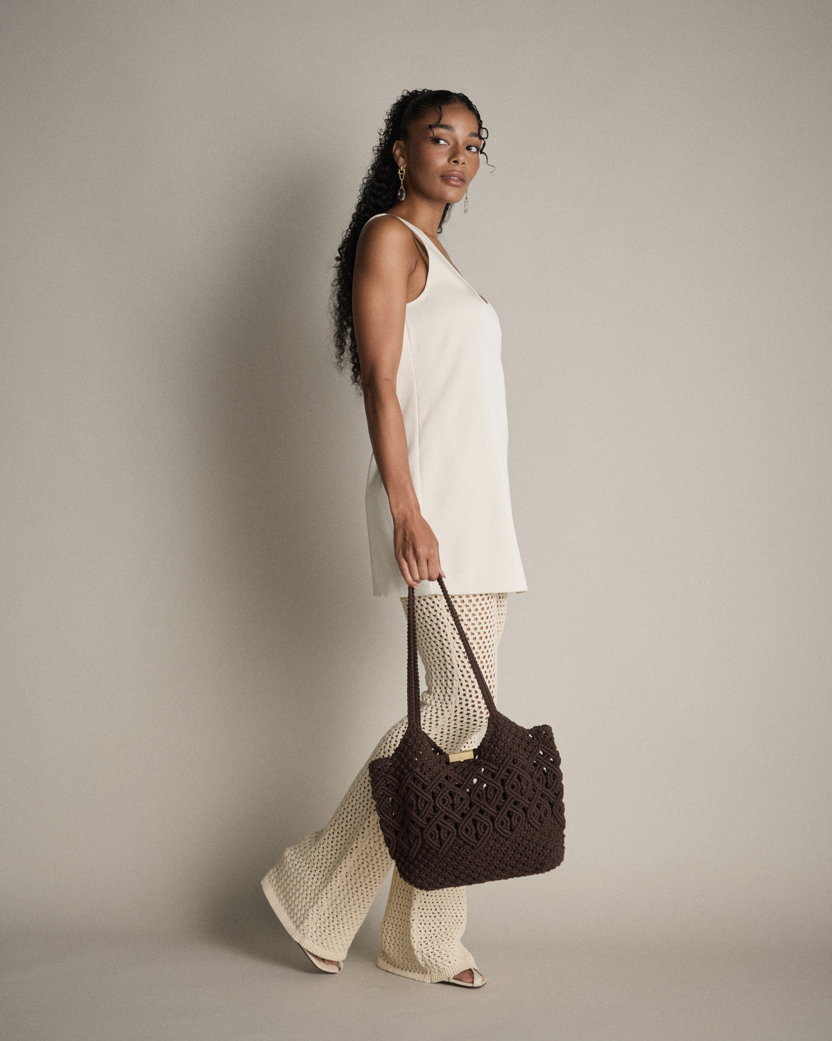 Delta Macrame Tote Bag